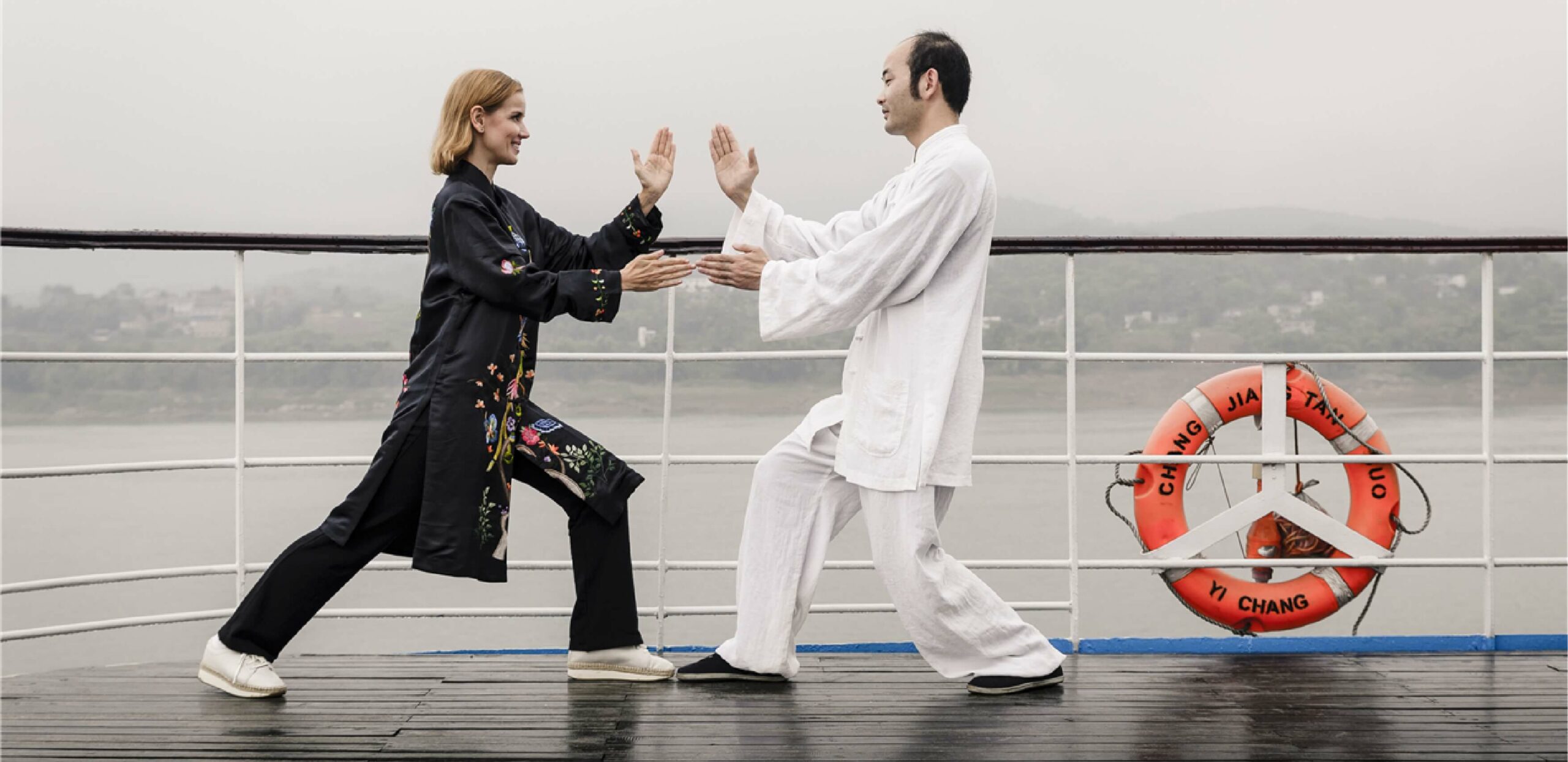 Taiji morning excercise with master on Explorer Deck - Experience unparalleled luxury on the Yangtze River aboard the Yangzi Explorer