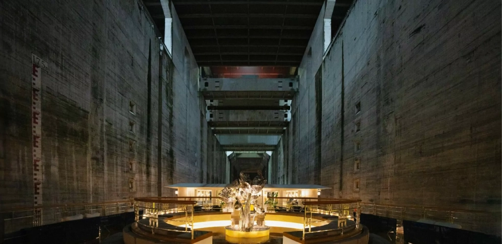 Yangzi Explorer passing through the Three Gorges Dam ship lift on the Yangtze River