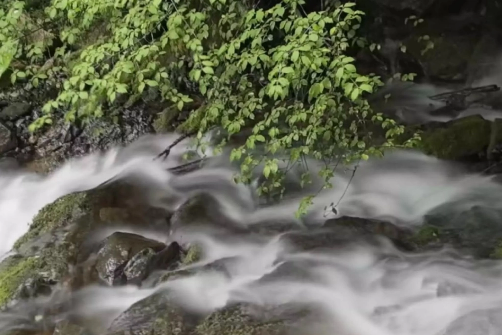 Natural mountain stream scenery near the Yangtze River region